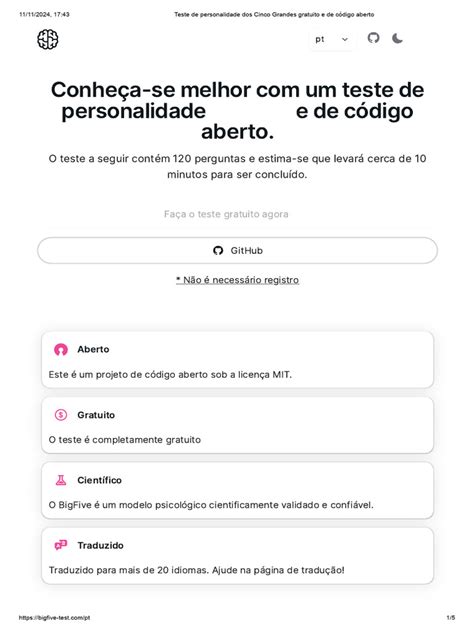 teste bfp download|Teste de personalidade dos Cinco Grandes gratuito e de código .